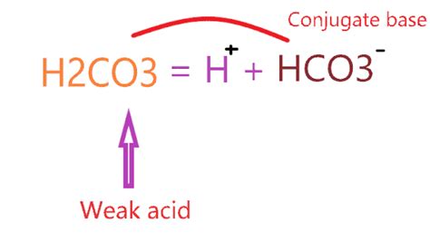carbonic acid h2co3 is a weak acid